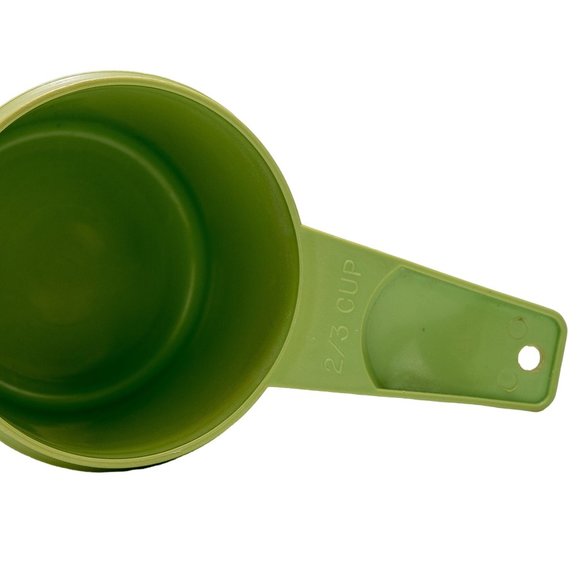 Tupperware 2/3 Cup Measuring Green VTG Replacement Kitchen 763 Scoop - Picture 7 of 9